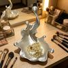 jijijing 3D Printed Jewelry Tray, Water Splash Design Organizer for Rings, Earrings, Necklaces, Pearlescent Storage Box