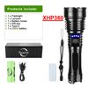 2024 Newest XHP 360 Super Bright High Power Flashlight Rechargeable 26650 Torch Outdoor Lighting Fishing Lantern Camping Light