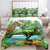 Dinosaur World Adventure Print 3Pcs Bedding Setduvet Cover With 2 Bedropillowcase Home Birthday Gift