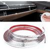 16Ft Chrome Car Trim Strip, Self-Adhesive Automotive Exterior And Interior Side Body Moulding, 1/4 Inch (6Mm) Scratch-Proof Silver DIY Accessories