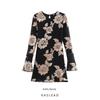 Kaslead New Arrival Women's Clothing Fashion Style Fashion Heavy Embroidery Sexy Slim-Fit Flared Sleeves Hip Bag Dress