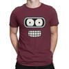 Bender's Face T-Shirts Men F-Futurama Leisure Pure Cotton Tees Crewneck Short Sleeve T Shirt Birthday Present Tops