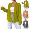 Women's Fashion Loose Thin Knitted Cardigan Jacket Autumn  Solid Color Casual Outerwear Cardigan