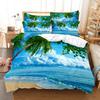 3D HD комплект постельного белья Queen, пододеяльник, наволочка, постельное белье, США, King Twin, полный двухместный, одна спальня, морская кокосовая пальма