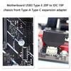 Type E 20Pin To USB 19P/20P Chassis Front USB Type C Extension Adapter Converters For Desktop Motherboards Accessories