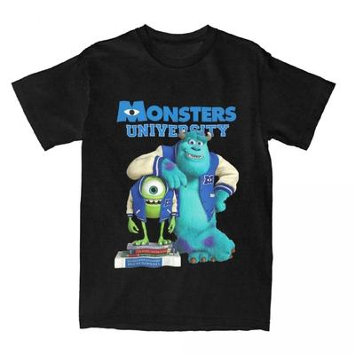 Мужские Женские Футболки Monsters Inc University Хлопковые Топы С Коротким Рукавом С Круглым Вырезом Футболка Подарочные Футболки Повседневные Милые Топы