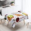 Скатерть с принтом для торта для гурманов, украшение на день рождения, кухонный ресторанный стол, устойчивая к пятнам, водонепроницаемая