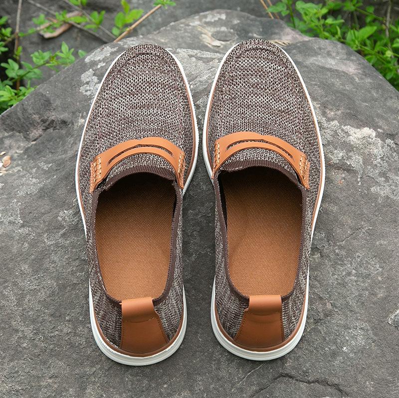 2024 Мужские повседневные туфли-лоферы без застежек, деловые легкие туфли, европейский размер 45