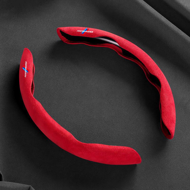 BBKR7 Suede Car Non-Slip Steering Wheel Anti-slip Covers For Bmw Performance M E46 E90 F20 E39 E91 E87 E60 E93 F10 X3 E83 Accessories