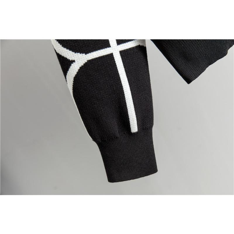 Трикотажные брюки с широкими штанинами, свитер, женский осенний костюм больших размеров, свободный модный брючный костюм в стиле темперамент