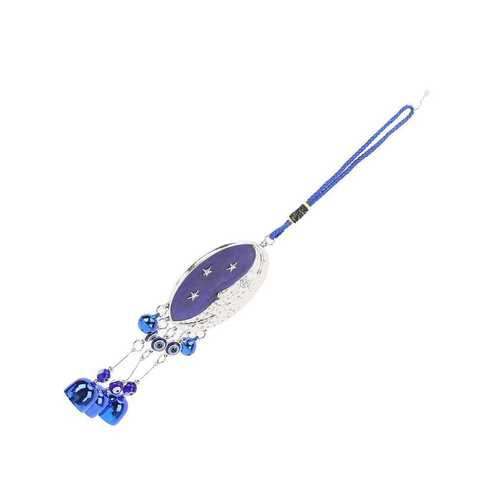 Evil Eye Moon Star Decor Zinc Alloy Evil Eye Wind Bell Hanging Ornament for Home Car