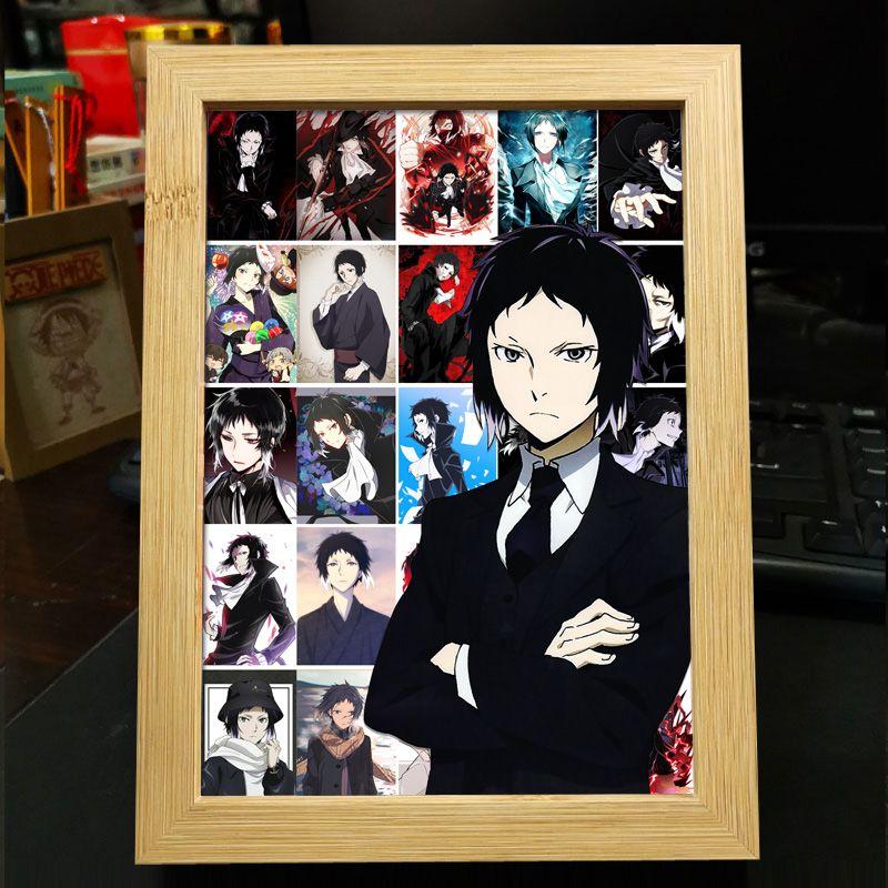 Рамка для фото в стиле аниме Bungo Stray Dogs: Дазай Осаму, Рюносуке Акутагава, Накахара Чуя - готовый стенд для фотоколлажа в подарок