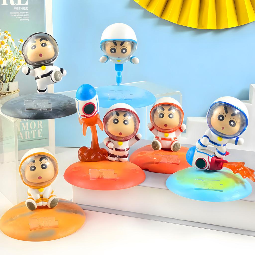 Adorable 6 Piece Space Themed Pvc Figure Set Featuring Cartoon Character Models