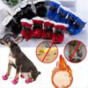 4pcs With Velvet Thick Puppy Socks Anti-slip Footwear Pet Shoes Rain Snow Boots Warm Dog Shoes