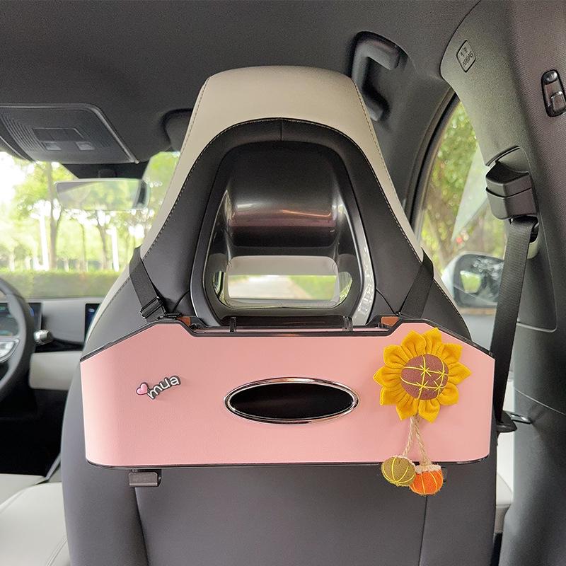 Органайзер на спинку сиденья автомобиля с держателем для салфеток и подстаканником - Многофункциональный органайзер