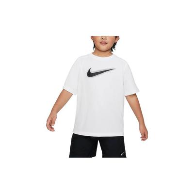Футболка с коротким рукавом и круглым вырезом с логотипом Multi Kids, детские топы белого цвета DX5386-101