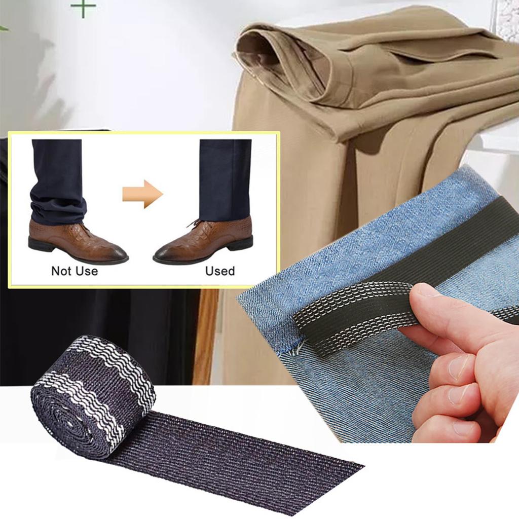 Pants Edge Shorten Self-Adhesive Tape 2.2 Yard Hem Tape For Pants No Sew Hemming Tape