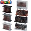 MOOXI WW2 Military Series Weapon Rack Guns Collection Model MOC Bricks DIY Assembled Building Blocks Toys For Boy Birthday Gifts