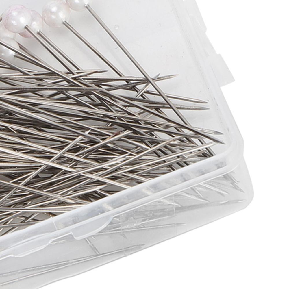 100pcs Faux Pearl Corsage Pins White Straight Sewing Pins Bouquet Pins Wedding Decorations