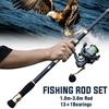 Набор катушек для удочки, телескопическая удочка 13BB, колесо для рыболовной катушки, портативная дорожная катушка для удочки, комбо