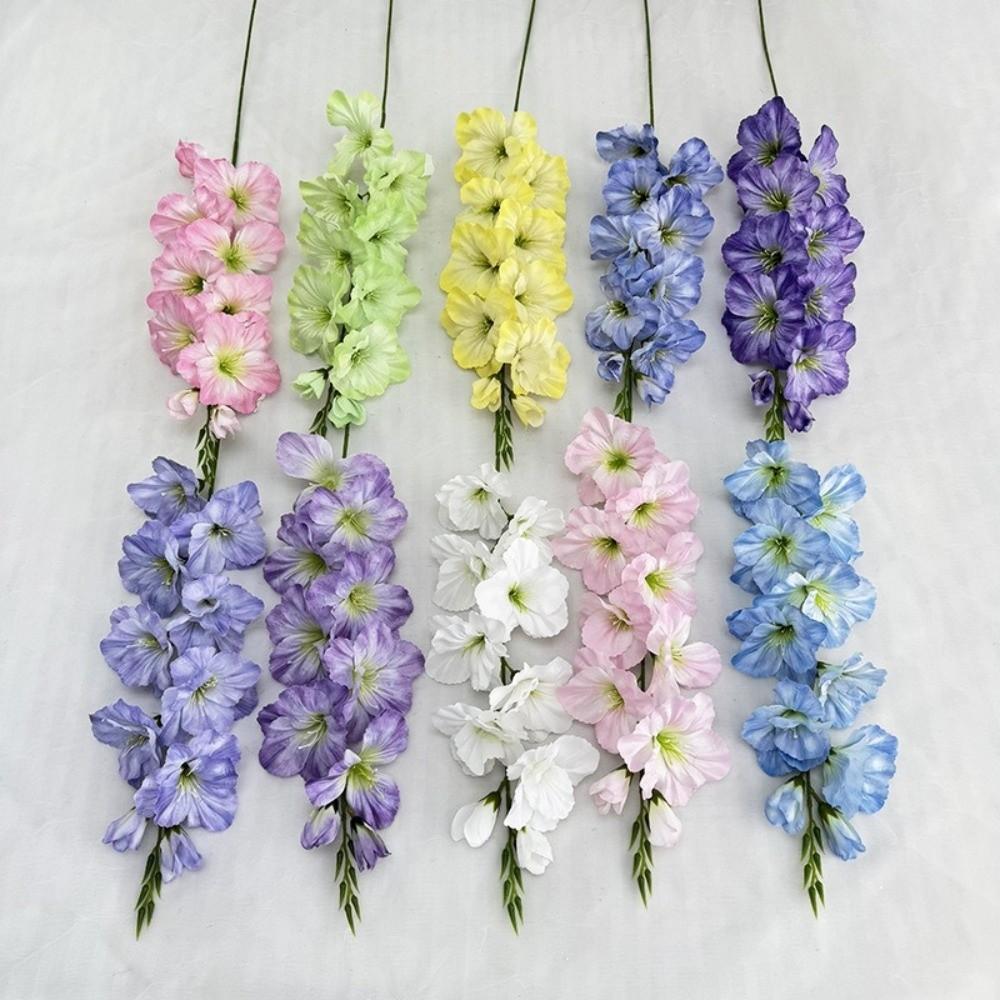 Silk Artificial Flower 80cm Silk Fake Bloom New Simulation Gladiola Flower  Home