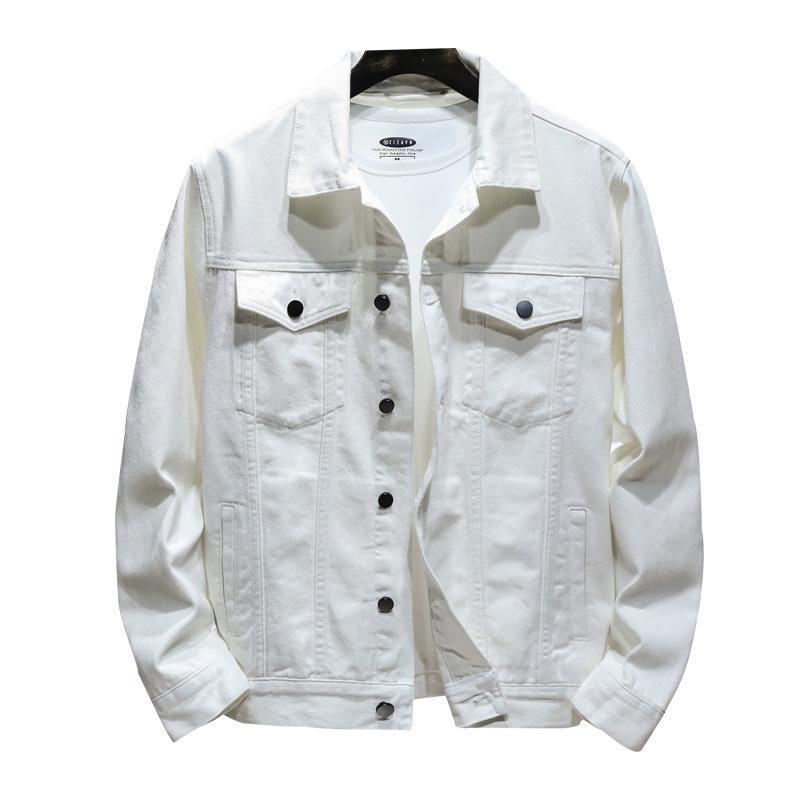 Мужская модная приталенная джинсовая куртка - повседневный корейский стиль для весны и осени