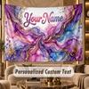 Abstract Geometric (211) Theme Personalized Tapestry Custom Name Text Wall Hanging Tapestry Home Background Decoration