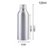30Ml-250Ml Silver Aluminum Bottle With Screw Cap Perfume Cosmetic Toner Water Bottle Travel Protable Refillable Bottle
