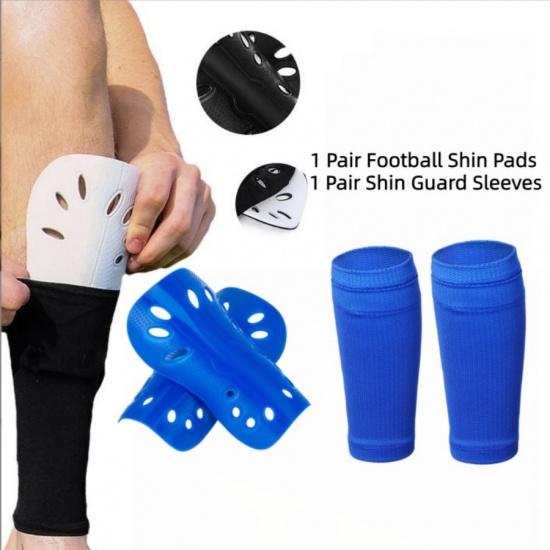 Football Shin Guard Set Shin Pads Guard Sleeves Anti‑Slip Elastic Leg Support Soccer Training Protective Gear for Adult 1