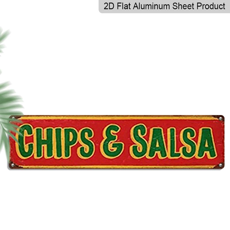 1pc Vintage "Salsa" Metal Aluminum Sign 15.7×3.94inch, Rustic Wall Art for Mexican Kitchen Restaurant Porch Garden Bar, Ideal Decor & Gift