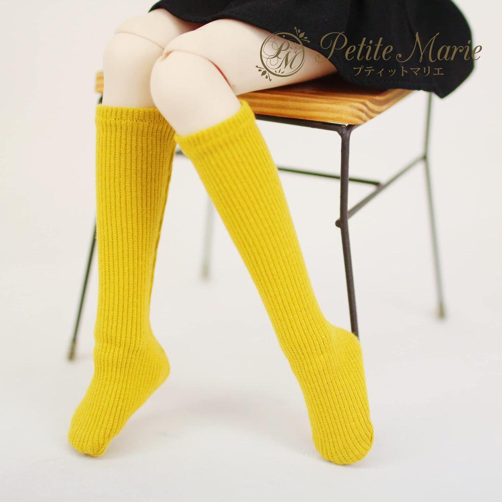 [Petite Marie] 13 Совместимые с MDD MSD Однотонные Носки с Мишкой Ребристые Набор из 3 Штук: Носки, Высокие носки, Носки выше колена, Носки с указанием Левый/Правый,