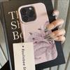 Чехол для телефона с рисунком лилии фиолетового цвета и текстурой личи для iPhone 17 Pro Max 16 Plus 15 Pro 14 13 12 11 XS XR 17Air Мягкая крышка