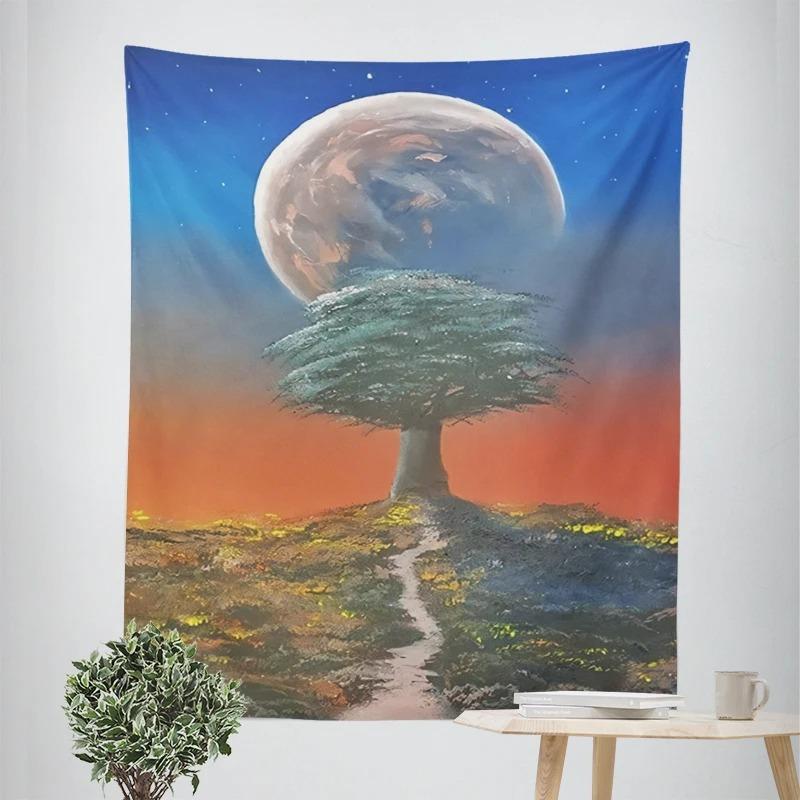 Fantasy Moon Decorative Tapestry Home Wall Decor Office Living Room Tapestry
