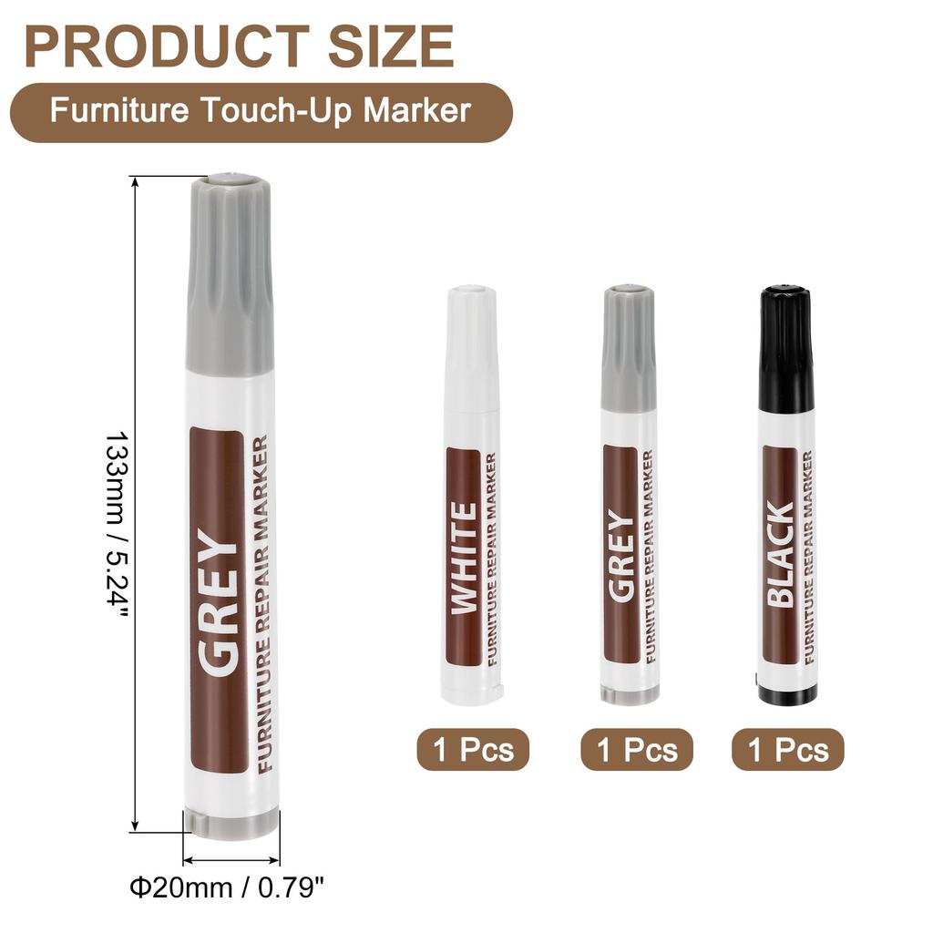 2-12Pcs Furniture Repair Pens Touch Up Filler Sticks Oil Based Paint Markers Wood Floors Scratches Patch Paint Pen and Crayons