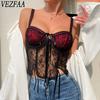 Женская мода, повседневные кружевные принты, лето-весна, подтяжки без рукавов, сексуальные боди
