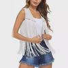 Southeast Asia Summer Tassel Suede Buckleless Medium Vest Cardigan