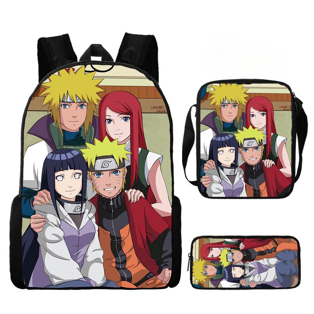 Детский рюкзак Наруто из легкого прочного материала для школы и путешествий