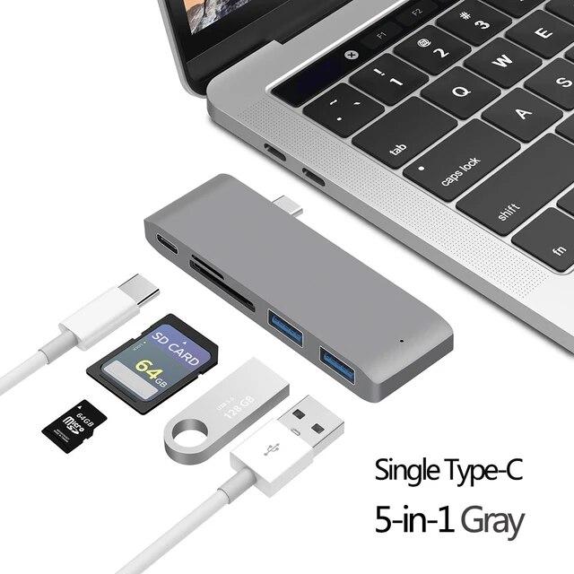 Концентратор USB 3.1 Type-C к адаптеру HDMI 4K Thunderbolt 3 USB C Hub TF Слот для устройства чтения карт SD PD для MacBook Pro 16 14 Air 13 M1 Chip