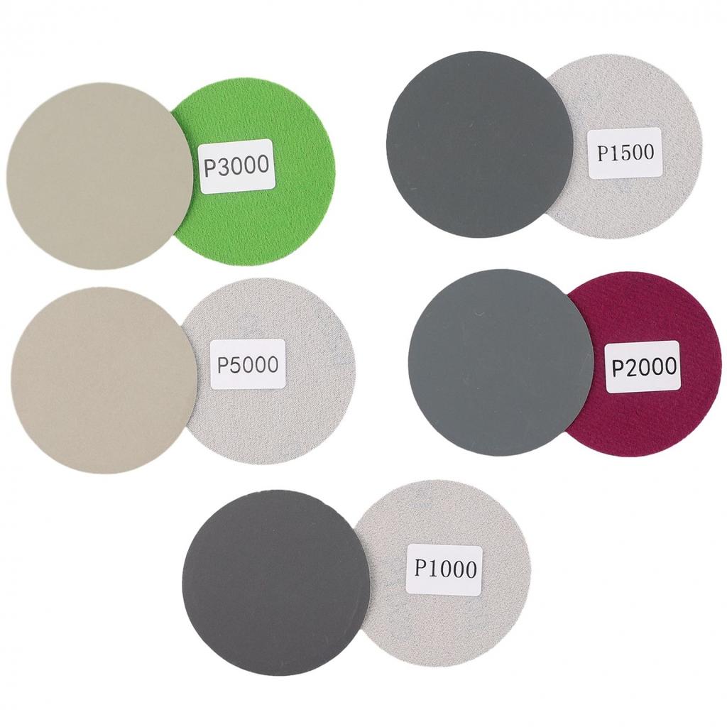 Круглый шлифовальный диск для полировки 3 дюйма с креплением «липучка» 1000, 1500, 2000, 3000, 5000 зернистости