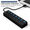 USB 3.0 Hub 7-Port Multi USB Splitter USB Hub, 5Gbps HighSpeed Data Transmission USB Splitter for Laptop, Mobile HDD