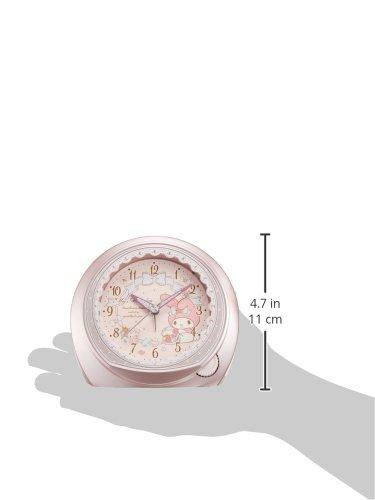 Seiko Часы Будильник Настольные Часы Персонаж Sanrio Моя Мелодия Аналоговые Розовый Металлик CQ143P