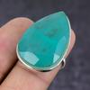 Natural Emerald Gemstone Handmade 925 Sterling Silver Jewelry Ring Size 7 D1v55