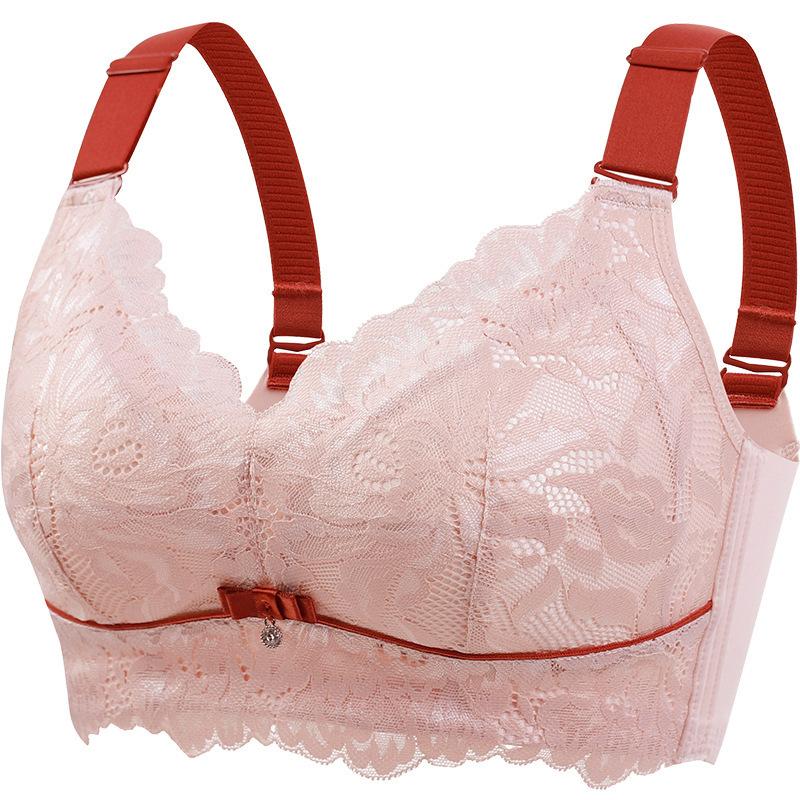 Thin E-cup Bra Women's Latex Underwear Sexy No Underwire Gathering Bra Side-folding Adjustable Bra Push Up Bra