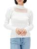 FRAY Decollete Sheer Knit Pullover FWNT224037 White F I.D. Women's