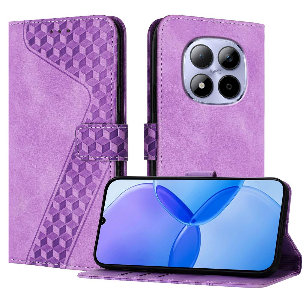 Для Xiaomi Redmi Note 15 Pro 5G Кожаный чехол-бумажник с узором в виде 7-ки, подставка, противоударная крышка для телефона