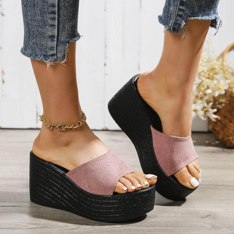 Women Wedges Slippers Summer Beach Platform Sandals Fashion Slippers Women Luxury High Heels Shoes Slides Women Zapatos De Mujer