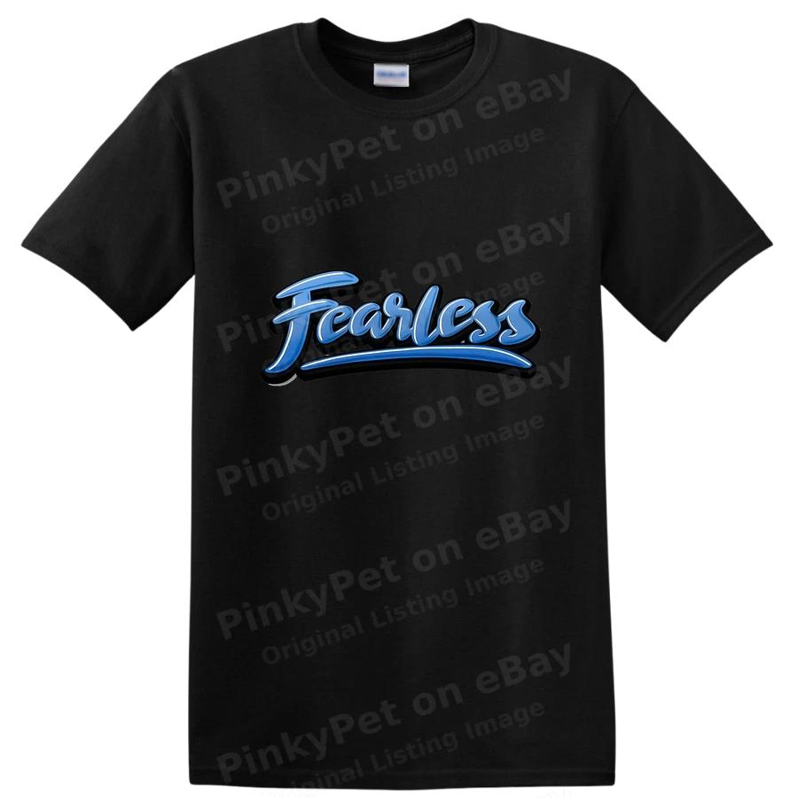 Fearless Graphic T Shirt Cool Motivational Style Blue Tee for Men Women