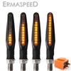 Motorcycle Turn Signal Pair Amber Motocross Flowing Water 12V LED Relay Blinker Lights Indicator Lamp Motorbike