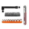 Ratchet Screwdriver Set 21pcs with Narrow Space Bits and Sleeve for Tight Space Repairs and Mechanical Assembly Use