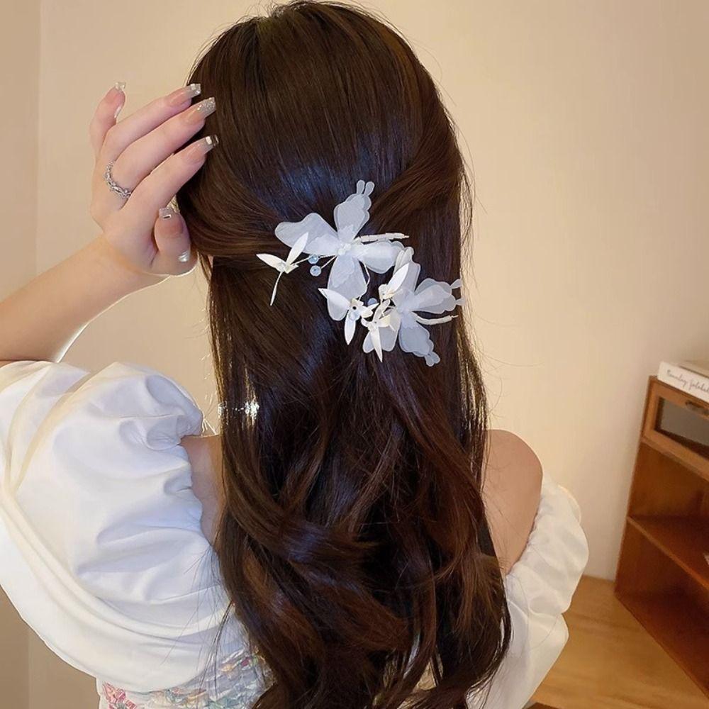 Hair Accessories Crystal Butterfly Hair Clip Side Clip Hair Scrunchies Girls